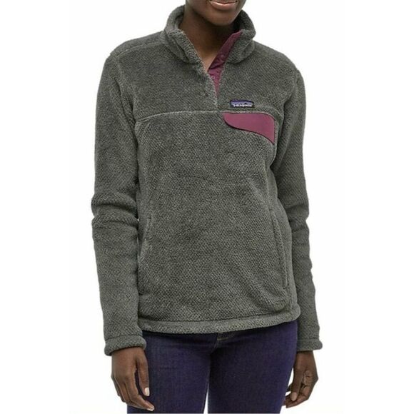 Patagonia Re-Tool Gray Fleece Pullover Snap-T Size Small - Picture 9 of 9
